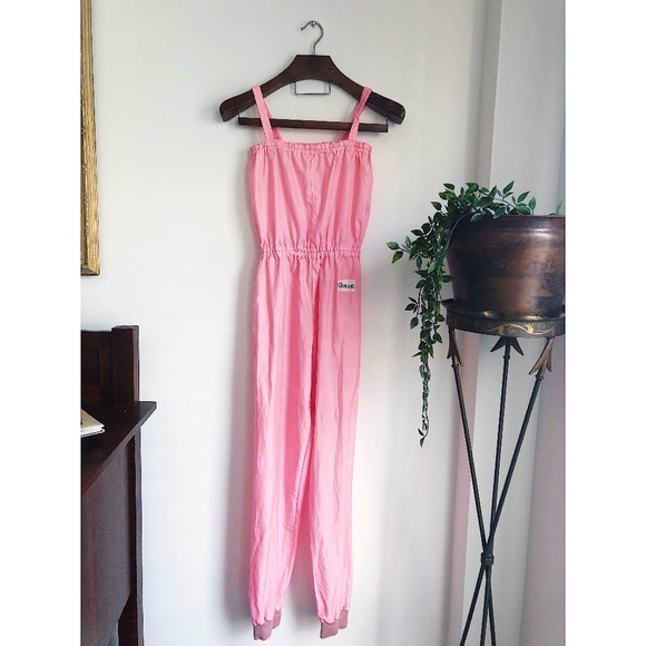 Yumiko Other - CHACOTT BUBBLEGUM PINK TRASHBAG OVERALL WARMUPS